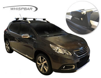 Peugeot 2008 Yakima Whispbar roof racks fitted to car